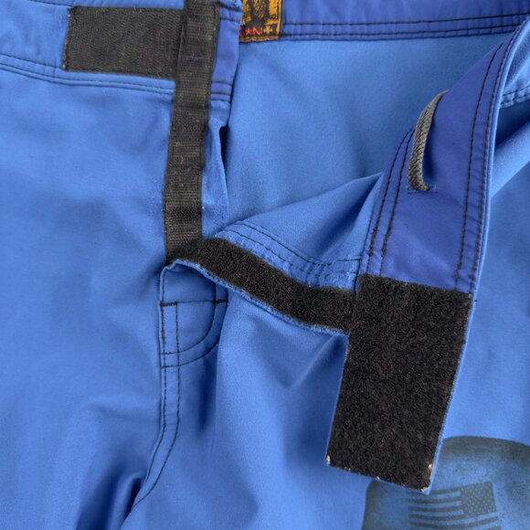 Rogue American Men’s Large Blue Boardshorts Skull Graphic Drawstring Swim Trunks - Picture 6 of 8